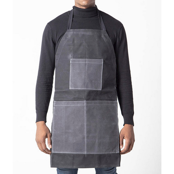 New CB Station Waxed Canvas Two Toned Utility Apron Black and Slate - Picture 1 of 4